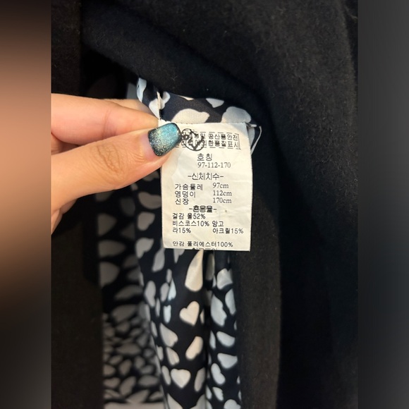 Wool blended black coat - Picture 5 of 5